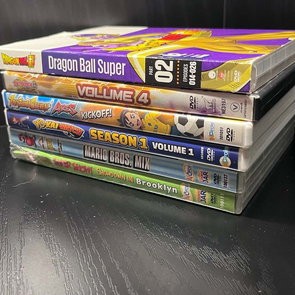 Anime DVD Lot Dragon Ball Super Beyblade Yo-Kai Watch Inazuma Mario Tested